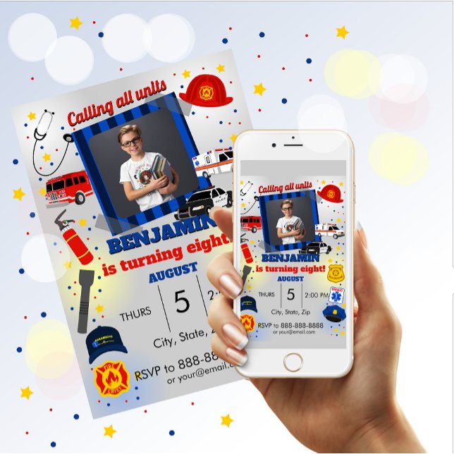 Invitación al cumpleaños de la foto del primer res (Subido por el creador)