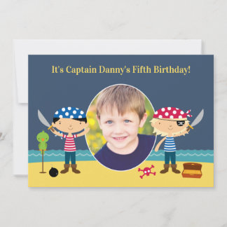 Invitación al cumpleaños de la foto pirata