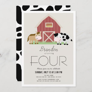 Invitación al cumpleaños de la granja Barnyard Bei