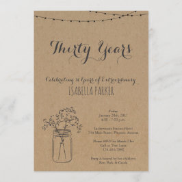 Invitación al cumpleaños de la mujer | Papel Kraft