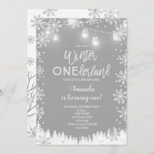 Invitación al cumpleaños de la nieve de ONE-derlan