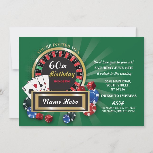 Invitación al cumpleaños de la noche del Casino La (Anverso)