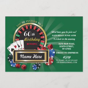 Invitación al cumpleaños de la noche del Casino La