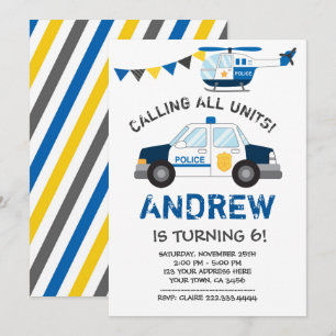 Invitación al cumpleaños de la policía