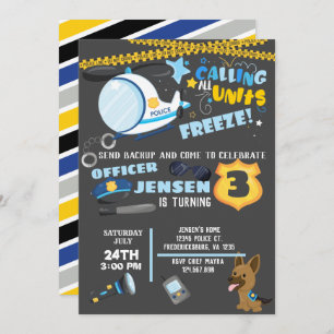 Invitación al cumpleaños de la policía