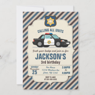 Invitación al cumpleaños de la policía / Auto de l