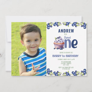 Invitación al cumpleaños de la primera foto de Blu