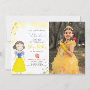 Invitación al cumpleaños de la princesa amarilla c