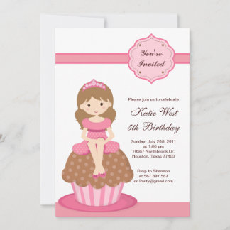 Invitación al cumpleaños de la princesa Cupakes