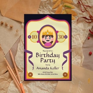 Invitación al cumpleaños de la princesa cuta