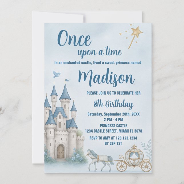 Invitación al cumpleaños de la princesa de la coro (Anverso)
