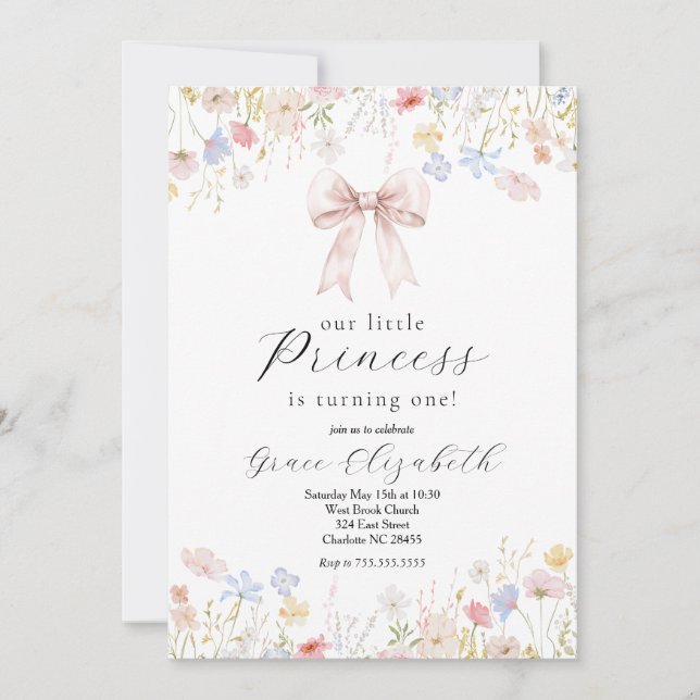 Invitación al cumpleaños de la princesa, invitació (Anverso)