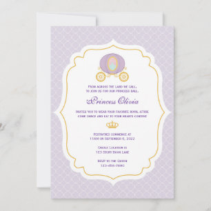 Invitación al cumpleaños de la princesa púrpura