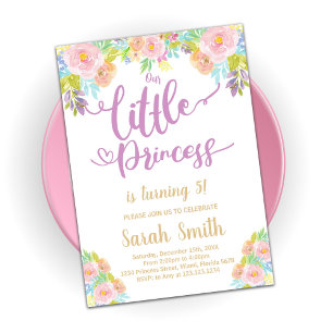 Invitación al cumpleaños de la princesa púrpura