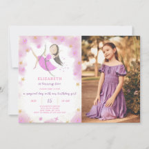 Invitación al cumpleaños de la princesa púrpura co
