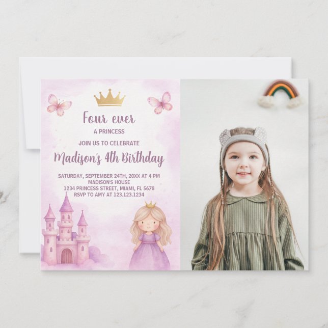 Invitación al cumpleaños de la princesa real (Anverso)