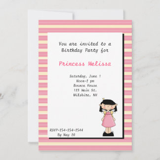 Invitación al cumpleaños de la princesa rosa Bonit
