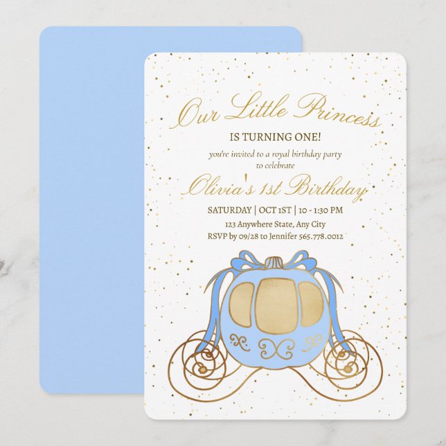 Invitación al cumpleaños de la princesa, transport (Anverso / Reverso)