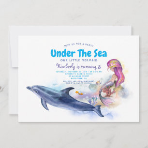 Invitación al cumpleaños de la sirena