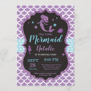 Invitación al cumpleaños de la sirena bajo el Fies