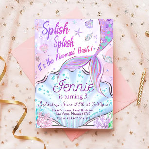 Invitación al cumpleaños de la sirena bajo el Fies