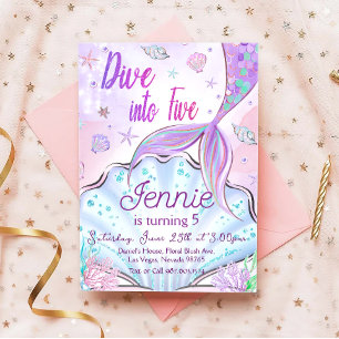 Invitación al cumpleaños de la sirena bajo el Fies