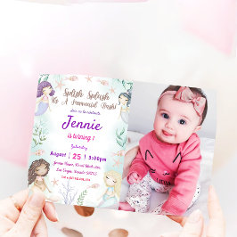 Invitación al cumpleaños de la sirena bajo el mar