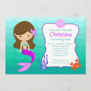 Invitación al cumpleaños de la sirena de la Brunet