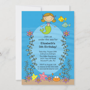 Invitación al cumpleaños de la sirena de la Brunet