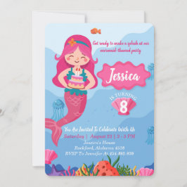 Invitación al cumpleaños de la sirena, invitación 