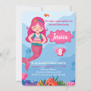 Invitación al cumpleaños de la sirena, invitación 