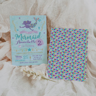 Invitación al cumpleaños de la sirena, invitación