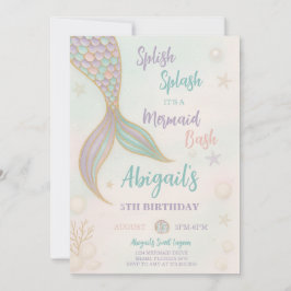 Invitación al cumpleaños de la sirena Splish Splas