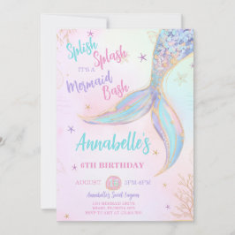 Invitación al cumpleaños de la sirena Splish Splas