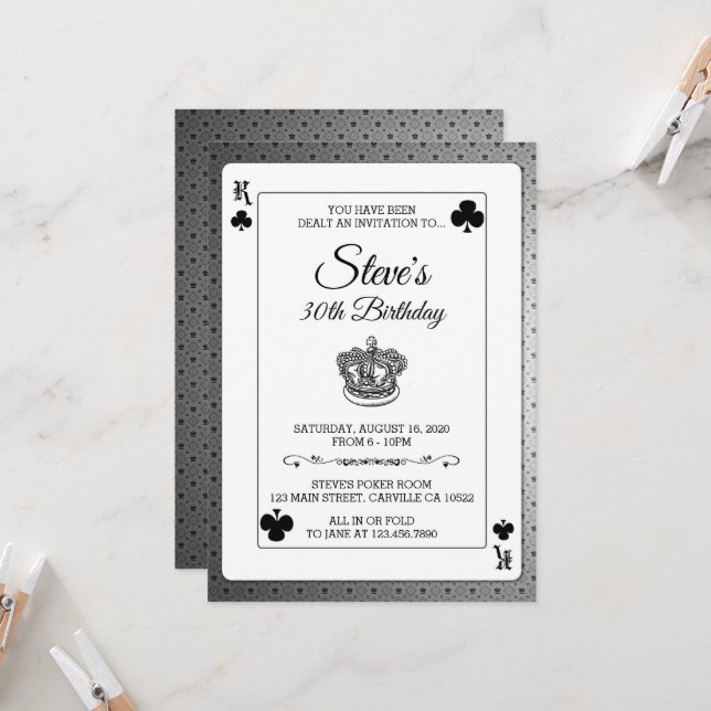 Invitación al cumpleaños de la tarjeta de juego Ki (Anverso/Reverso In Situ)