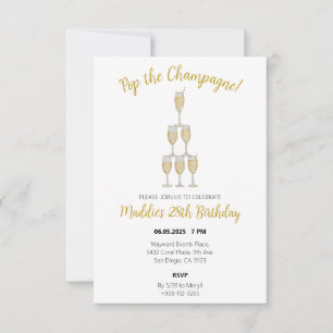 Invitación al cumpleaños de la torre de Champagne