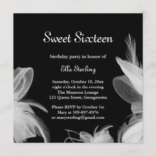 Invitación al cumpleaños de las plumas blancas