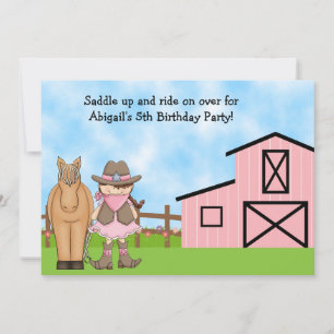 Invitación al cumpleaños de las vacas y los caball