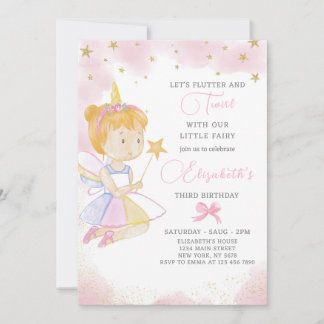 Invitación al cumpleaños de Little Fairy
