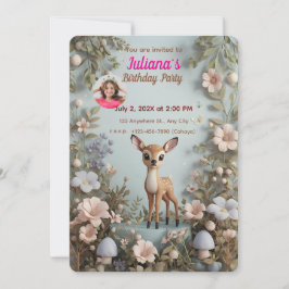 Invitación al cumpleaños de Little Spoted Deer Woo