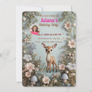 Invitación al cumpleaños de Little Spoted Deer Woo