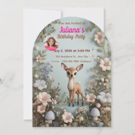 Invitación al cumpleaños de Little Spoted Deer Woo