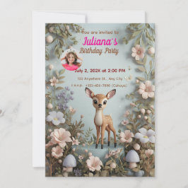 Invitación al cumpleaños de Little Spoted Deer Woo