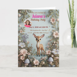 Invitación al cumpleaños de Little Spoted Deer Woo