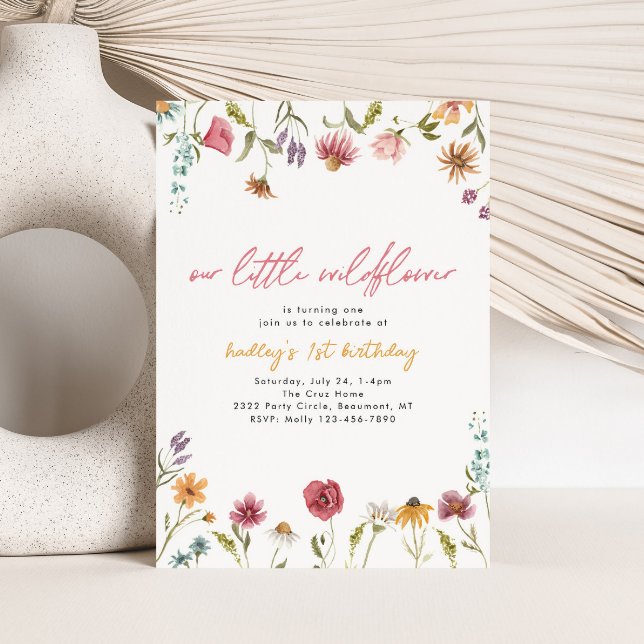 Invitación al cumpleaños de Little Wildflower | Ac (Subido por el creador)