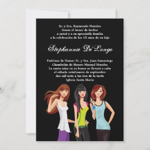 Invitación al cumpleaños de los adolescentes Quinc