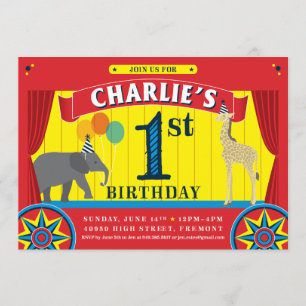 Invitación al cumpleaños de los animales de Circus