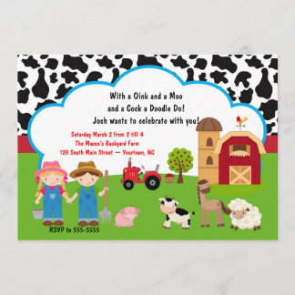 Invitación al cumpleaños de los animales de granja