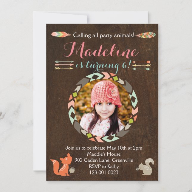 Invitación al cumpleaños de los animales de la Sel (Anverso)