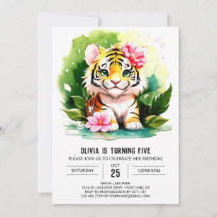 Invitación al cumpleaños de los Chicas de tigres S